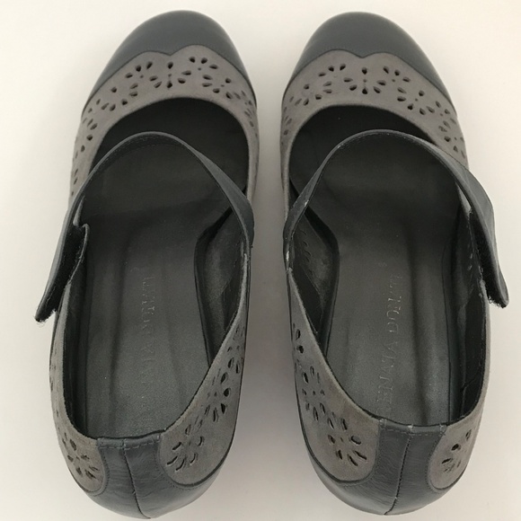 RENATA DONATI Mary Jane Kitten Heel Pumps Leather Heels Gray Women’s Size EU39 - Picture 12 of 16